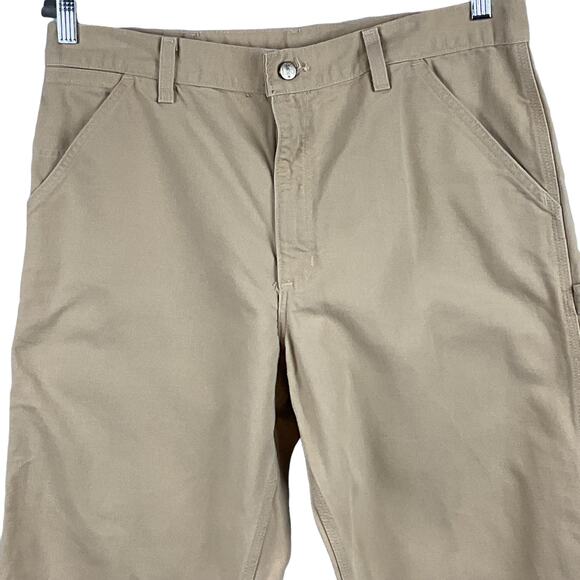Carhartt B11 Washed Duck Work Pants Cargo Dark Khaki Tan Wet Pants size 36 x 30 - Picture 6 of 13